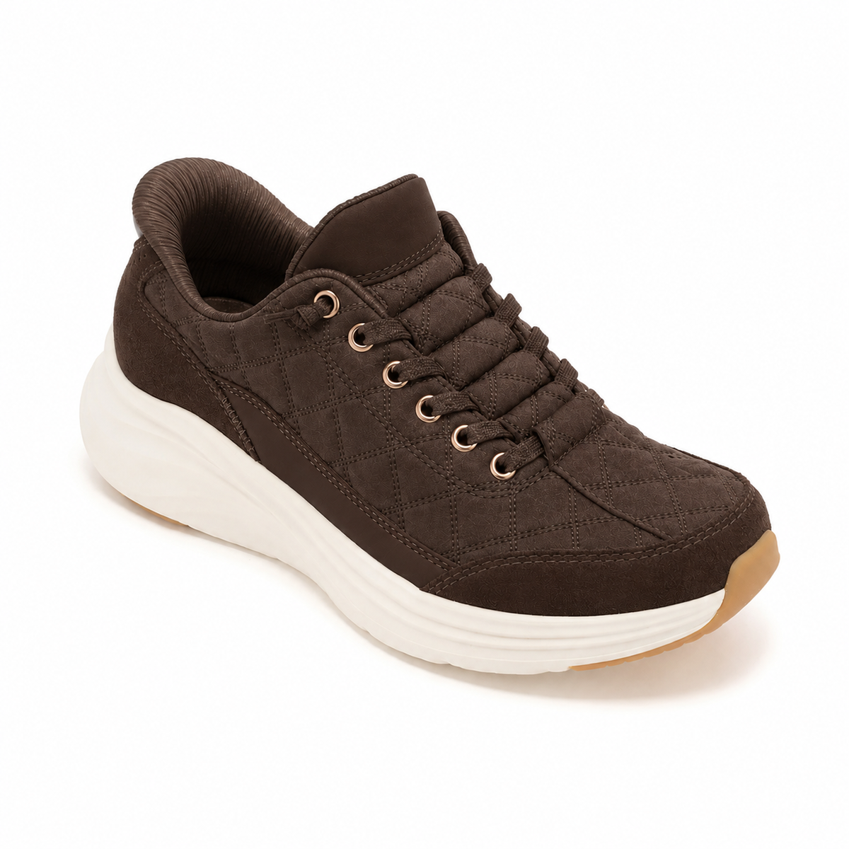 Women’s Comfy Quilted Platform Walking Sneakers