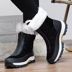 Women’s Cozy Winter Snow Boots – Plush Warmth, Non-Slip Grip & Easy Zipper Design